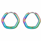 Geometric Stainless Steel Huggie Hoop Earrings