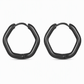 Geometric Stainless Steel Huggie Hoop Earrings