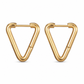 Geometric Stainless Steel Huggie Hoop Earrings
