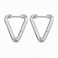 Geometric Stainless Steel Huggie Hoop Earrings