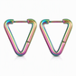 Geometric Stainless Steel Huggie Hoop Earrings