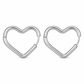 Geometric Stainless Steel Huggie Hoop Earrings