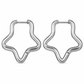 Geometric Stainless Steel Huggie Hoop Earrings
