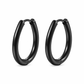 Geometric Stainless Steel Huggie Hoop Earrings