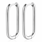 Geometric Stainless Steel Huggie Hoop Earrings