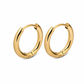 Geometric Stainless Steel Huggie Hoop Earrings
