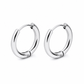 Geometric Stainless Steel Huggie Hoop Earrings