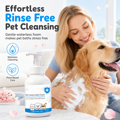 No-Rinse Pet Cleansing Mousse for Dogs and Cats