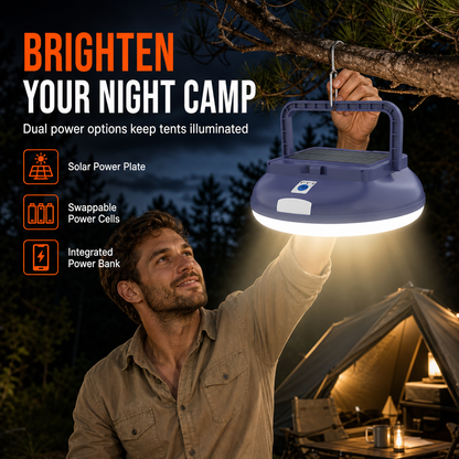 Portable Solar Rechargeable LED Camping Light