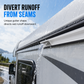 Universal 25.4mm PVC RV Drip Rail Gutter Trim 25ft Waterproof Exterior Molding Insert for RVs and Houses
