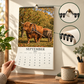2027 Grumpy Highland Cows A4 Wall Calendar