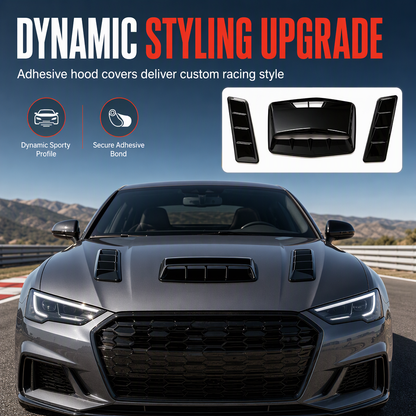 🚗 Car Hood Air Vent Sticker – Shark Gill Style Decorative Intake Scoop Trim ✨