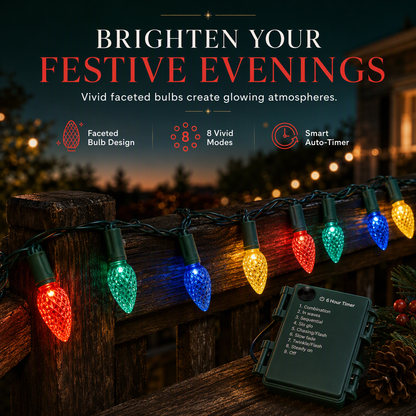 Battery Operated Strawberry String Lights with 8 Lighting Modes for Christmas Halloween Garden Yard Decoration