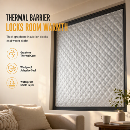 ❄️ 50% OFF! ✨ Graphene Thermal Insulated Window Curtain – Draft Stopper & Heat Retaining Drape with Graphene Thermal Cotton Layer, Full 360° Edge Sealing, Waterproof Condensation-Resistant & Easy Roll-Up Design – 4 Sizes Metallic Silver 🏡