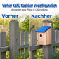 ✨ Weatherproof Wooden Outdoor Bird House – Solid Thickened Natural Timber with Sky Blue Slanted Roof, Predator-Safe Metal Reinforced Entry Guard & Round Resting Perch – 15×15×22cm for Bluebirds Wrens Finches & Songbirds 🏡
