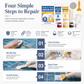 🔥Ceramic Tile and Marble Repair Kit with AB Adhesive Glue Scraper Sandpaper and Acrylic for Crack and Joint Filling