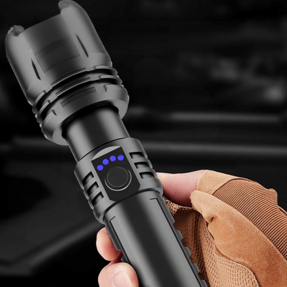 High-Intensity LED Laser Flashlight with Zoom