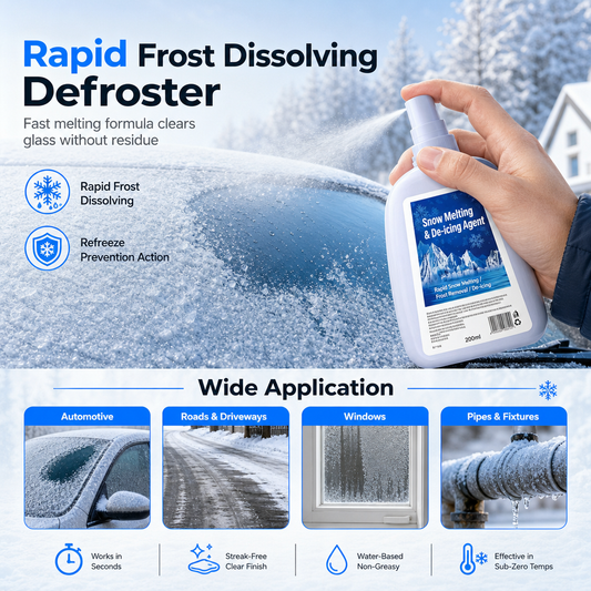 ❄️ Car Windshield De-Icer Spray – Fast Frost Removal for Clearer Winter Driving