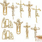 Gold Jesus Cross Bible Bookmarks and Paper Clips