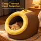 🐾 Enclosed Plush Pet Bed – Cozy Cave-Style Sleeping Space for Cats & Dogs