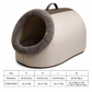 🐾 Enclosed Plush Pet Bed – Cozy Cave-Style Sleeping Space for Cats & Dogs