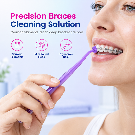 Small Head Orthodontic Toothbrush for Wisdom and Interdental Cleaning Single Pack