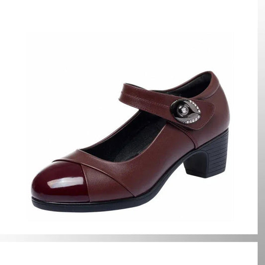 💖Free Shipping💖Women's Diamond Button Soft Sole Leather Shoes【Comfortable, Non-slip】