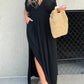 💥💃Casual style, V-neck slit ultra-long dress, showcases your elegant temperament!💃💥